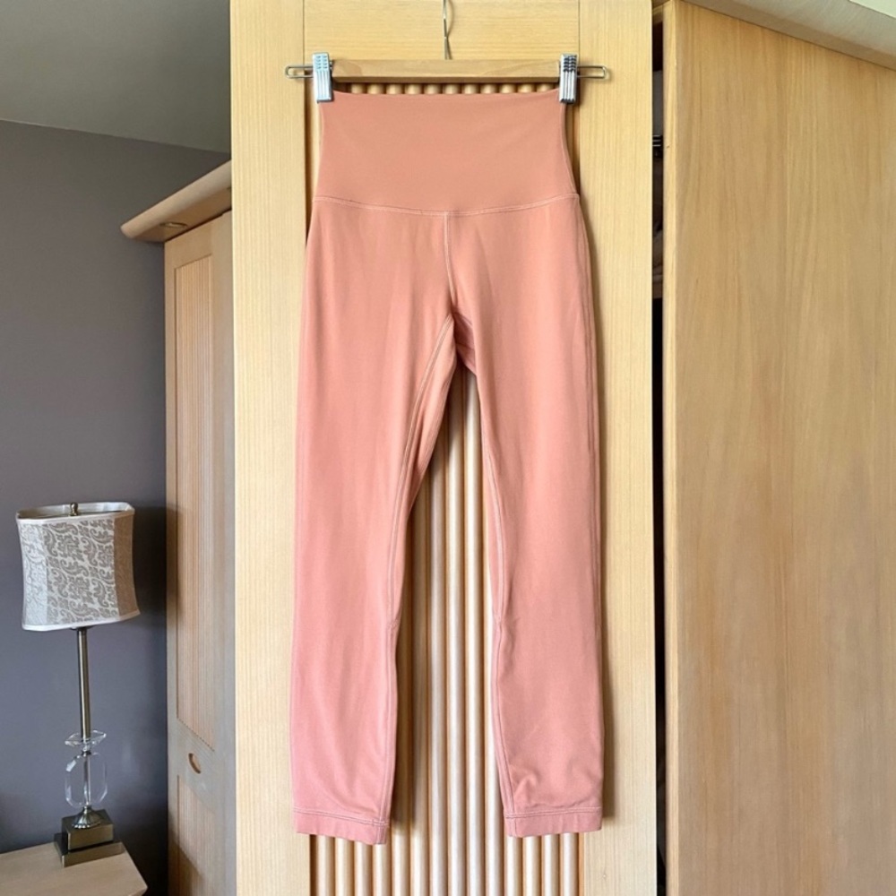 Lululemon Align High Rise Crop 23” leggings Pink Savannah - Picture 4 of 9